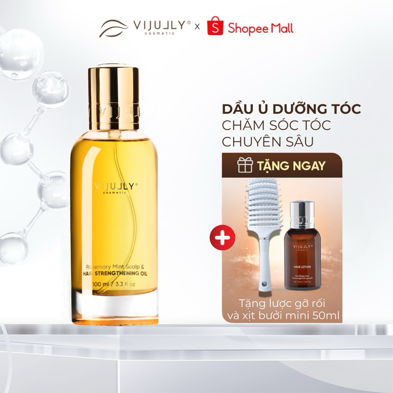 Ảnh Dầu ủ dưỡng tóc VIJULLY Rosemary Mint Scalp & Hair Strengthening Oil giúp thúc đẩy mọc tóc, làm dày và dài tóc tự nhiên 1