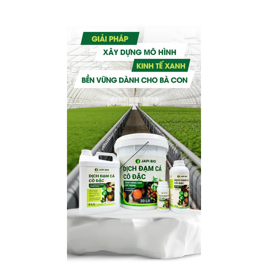 Đạm Cá Hữu Cơ JapiBio Chai 1L – Nguyên Chất Không Mùi Kích Rễ Dưỡng Lá Tăng Trái Giúp Cây Phục Hồi Nhanh