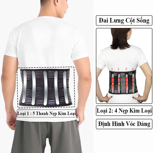 Đai Lưng Cột Sống Thoát Vị Đĩa Đệm ANDEGO Hỗ Trợ Tập Luyện, Đai Chống Gù Lưng Bảo Vệ Cột Sống.
