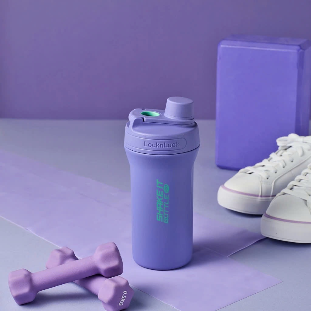 Bình giữ nhiệt LocknLock Shake It Bottle Pro LHC4276 (650ml-750ml) có vạch chia - K-MALL