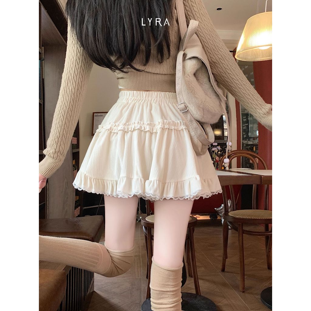 Ảnh Chân váy xếp ly tầng LYRA cạp chun, Chân váy nữ ngắn xoè 2 lớp xinh xắn phong cách tiểu thư có quần bảo hộ - CSYCN0190 4