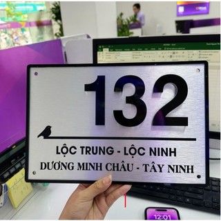 Bảng số nhà chất liệu cao cấp bền đẹp sang trọng nhiều kích thước theo yêu cầu
