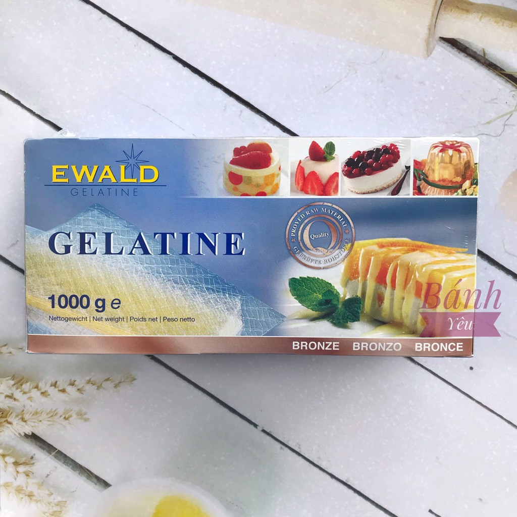 Gelatine lá hiệu Elwald-Gelatin lá làm bánh xuất xứ Đức - chia lẻ