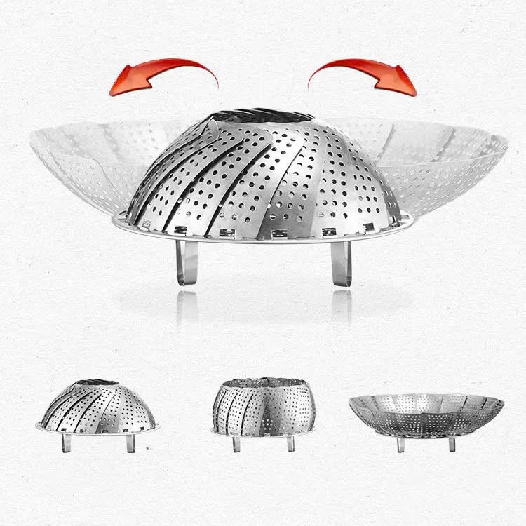 XỬNG HẤP ĐỒ XÔI ĐA NĂNG GIỮ NGUYÊN HƯƠNG VỊ THỰC PHẨM - Khay Hấp Đồ Ăn Có Quai Inox Cao Cấp,Vỉ Hấp Inox 304 Bền Đẹp