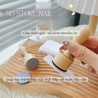 Cây kẹp hít giấy lau gel , cây vệ sinh khuôn in , chùi móng tay - tránh tay tiếp xúc trực tiếp với nước tẩy rửa