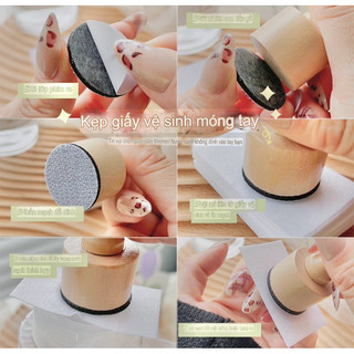 Cây kẹp hít giấy lau gel , cây vệ sinh khuôn in , chùi móng tay - tránh tay tiếp xúc trực tiếp với nước tẩy rửa