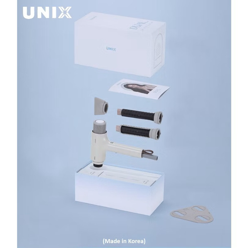 [CHÍNH HÃNG] Máy sấy tạo kiểu tóc đa năng UNIX - Dual Motion White - Bảo Hành Chính Hãng Bởi WetBrush Vietnam