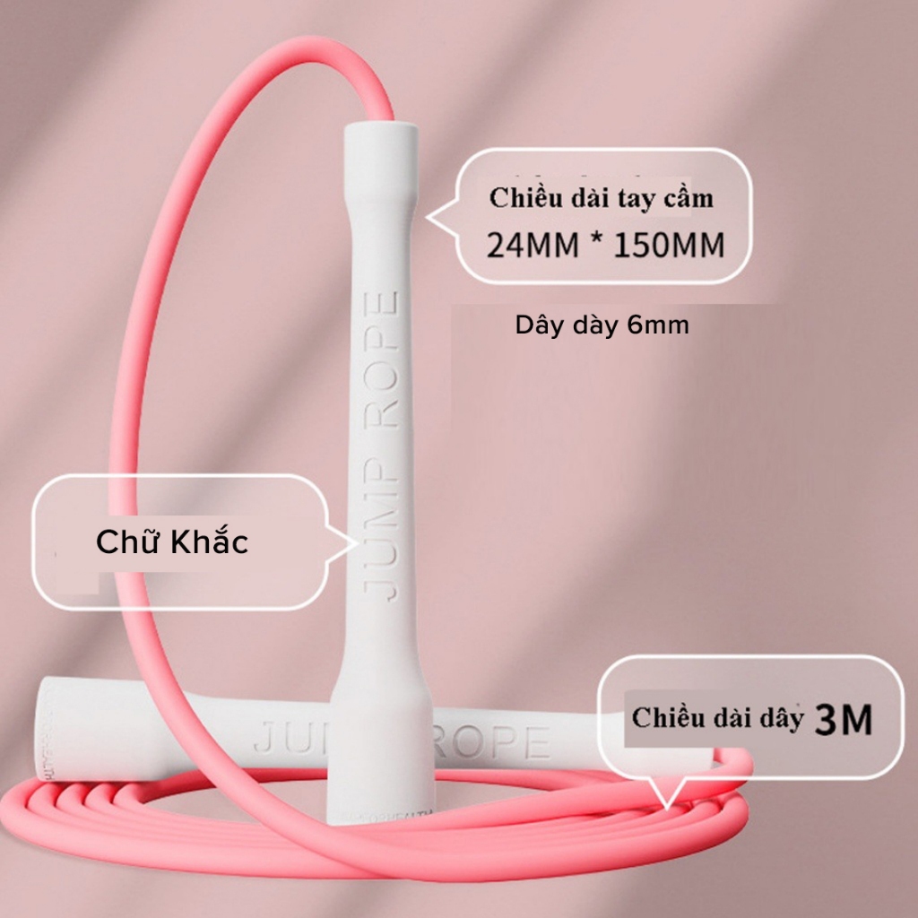Ảnh Combo Dây Nhảy Tốc Độ PVC Dày 6mm Dài 3m + Kìm Bóp Tay Đếm Số Tự Động Kháng Lực 5 - 60kg Chính Hãng Amalife 3