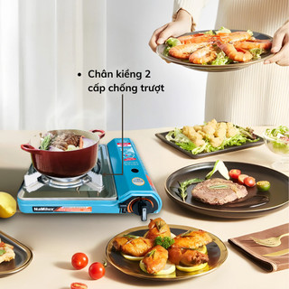 Bếp Gas Mini/Du Lịch Hồng Ngoại NaMilux MLC-202PS/Van Ngắt Gas Tự Động 2 Cấp-Giải Pháp Chống Nổ Lon Gas/Hàng Chính Hãng