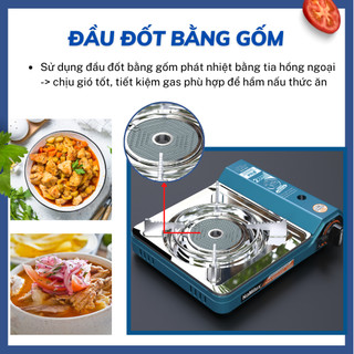 Bếp Gas Mini/Du Lịch Hồng Ngoại NaMilux MLC-202PS/Van Ngắt Gas Tự Động 2 Cấp-Giải Pháp Chống Nổ Lon Gas/Hàng Chính Hãng