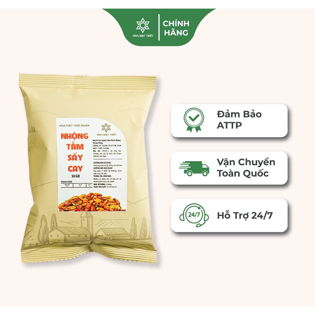 [Không cay] Nhộng Tằm Lá Chanh Mồi Nhậu Đặc Sản | Hoa Mặt Trời Farm