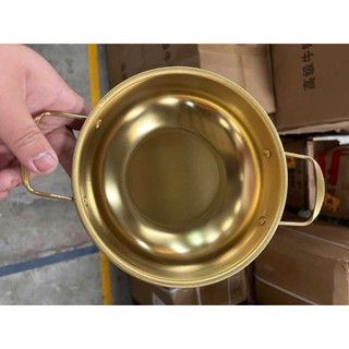 Nồi Lẩu, Nồi Nấu Mì Chua Cay, Soup - Chảo Nấu Ăn MINI Bằng Thép Không Gỉ Phong Cách Hàn quốc 20CM