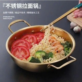 Nồi Lẩu, Nồi Nấu Mì Chua Cay, Soup - Chảo Nấu Ăn MINI Bằng Thép Không Gỉ Phong Cách Hàn quốc 20CM