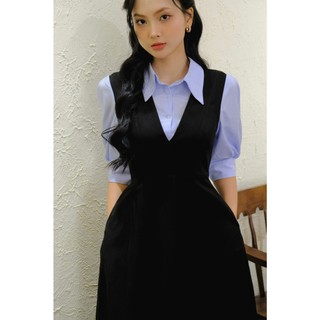 Váy Tuýt Si Miolady Tay Lỡ Cổ Sơ Mi Dáng A – Nhẹ Thoáng Che Bụng Đi Làm Đi Chơi VA002