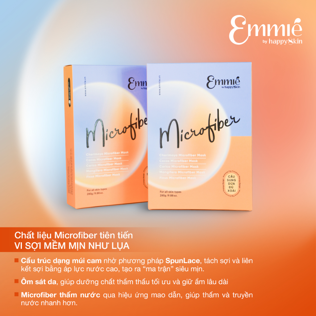 Ảnh COMBO 2 Hộp 10 Bộ Sưu Tập Mặt Nạ Emmié Microfiber Mask 28gx20 1