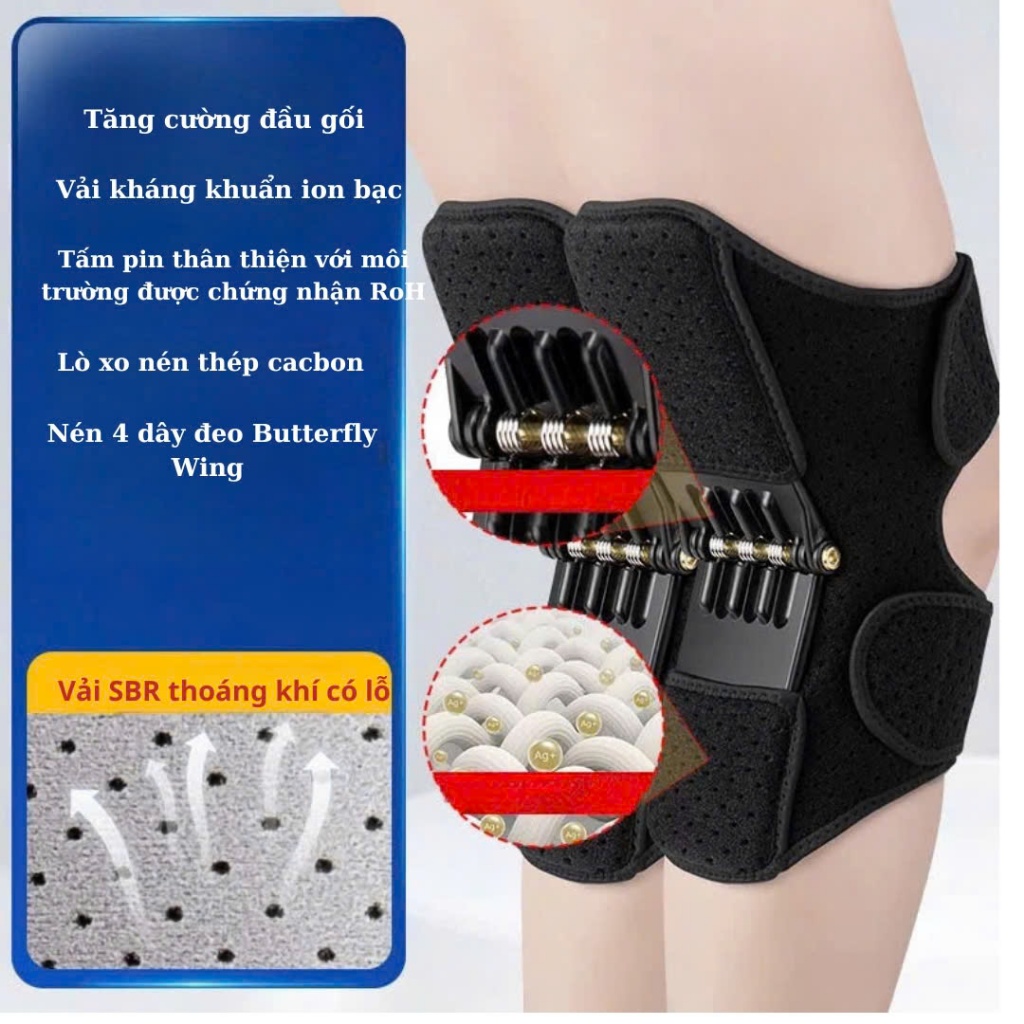 Khung Trợ Lực Khớp Gối - Hỗ Trợ Bảo Vệ Đầu Gối, Giảm Áp Lực, Tăng Cường Sức Mạnh - Bộ 2 Chiếc