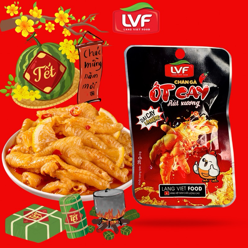 1 Thùng Chân GÀ RÚT XƯƠNG ỚT CAY 300 gói