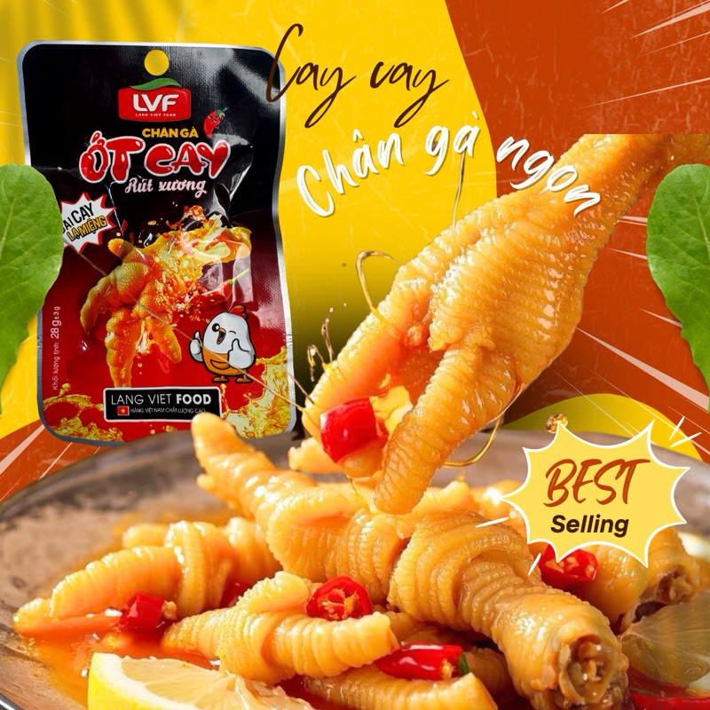 1 Thùng Chân GÀ RÚT XƯƠNG ỚT CAY 300 gói