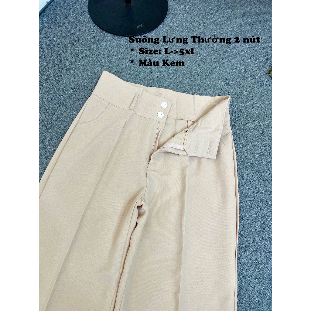 Quần Tây Nữ Ống Suông Rộng Bigsize 55–85kg Cạp Cao Chun Co Giãn Che Khuyết Điểm SUONGTAY – 2KJeans | BigBuy360 - bigbuy360.vn