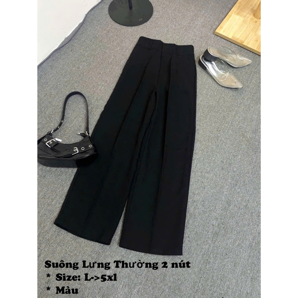 Quần Tây Nữ Ống Suông Rộng Bigsize 55–85kg Cạp Cao Chun Co Giãn Che Khuyết Điểm SUONGTAY – 2KJeans | BigBuy360 - bigbuy360.vn