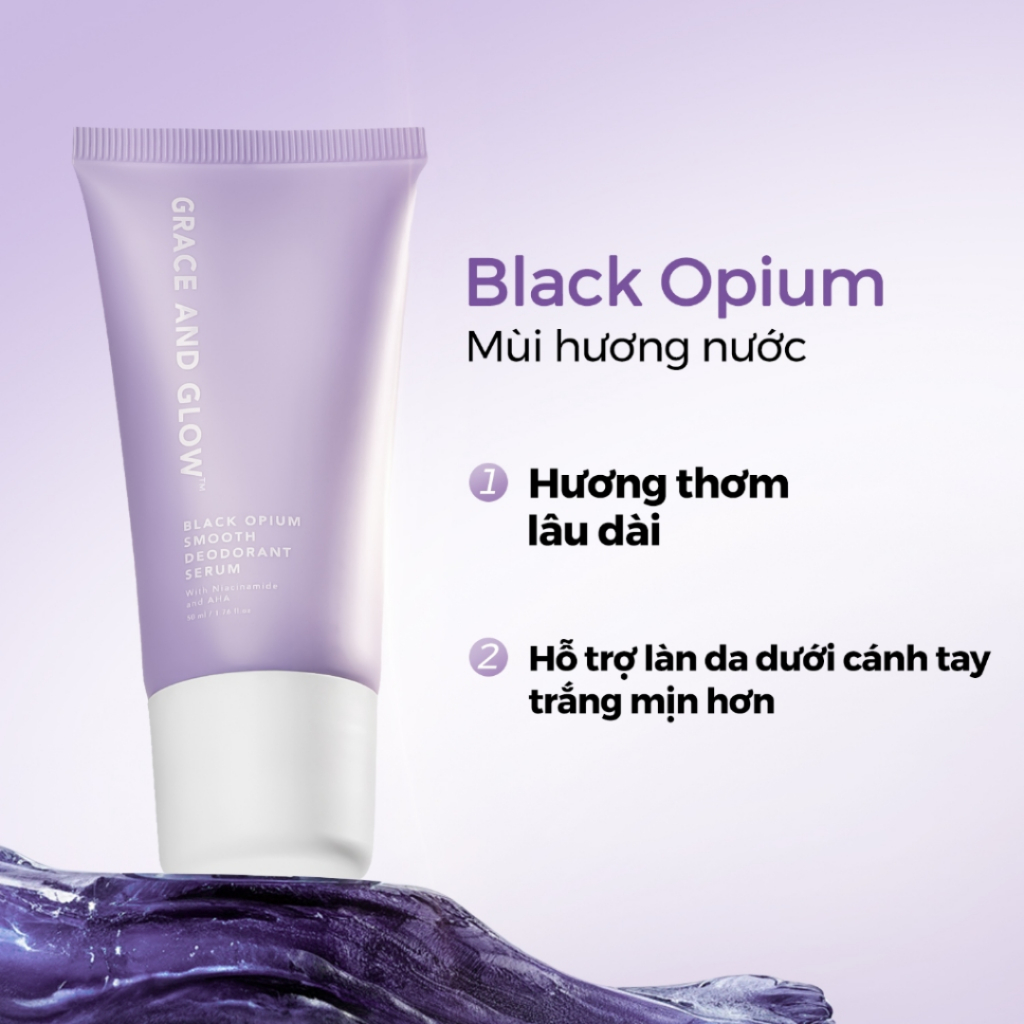 Ảnh Serum dưỡng sáng da khử mùi Grace And Glow ngăn mồ hổi mờ thâm Niacinamide, AHA 1