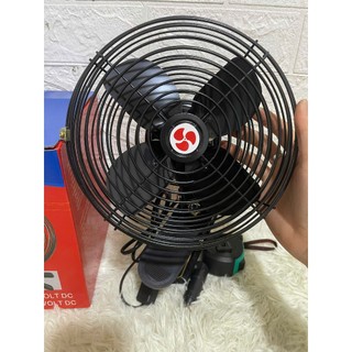 Quạt lồng cánh sắt dành cho ô tô, xe tải điện 12v và 24v có chân cắm tẩu