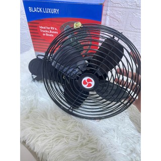 Quạt lồng cánh sắt dành cho ô tô, xe tải điện 12v và 24v có chân cắm tẩu