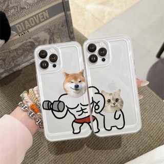 Ốp Lưng iPhone Pet Couple Viền Thẳng Chống Sốc, Trong Suốt Bảo Vệ Camera iP 7/8/X/XS/11/12/13/14/15/16/17/Plus/Pro/Max