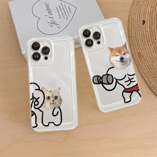 Ốp Lưng iPhone Pet Couple Viền Thẳng Chống Sốc, Trong Suốt Bảo Vệ Camera iP 7/8/X/XS/11/12/13/14/15/16/17/Plus/Pro/Max