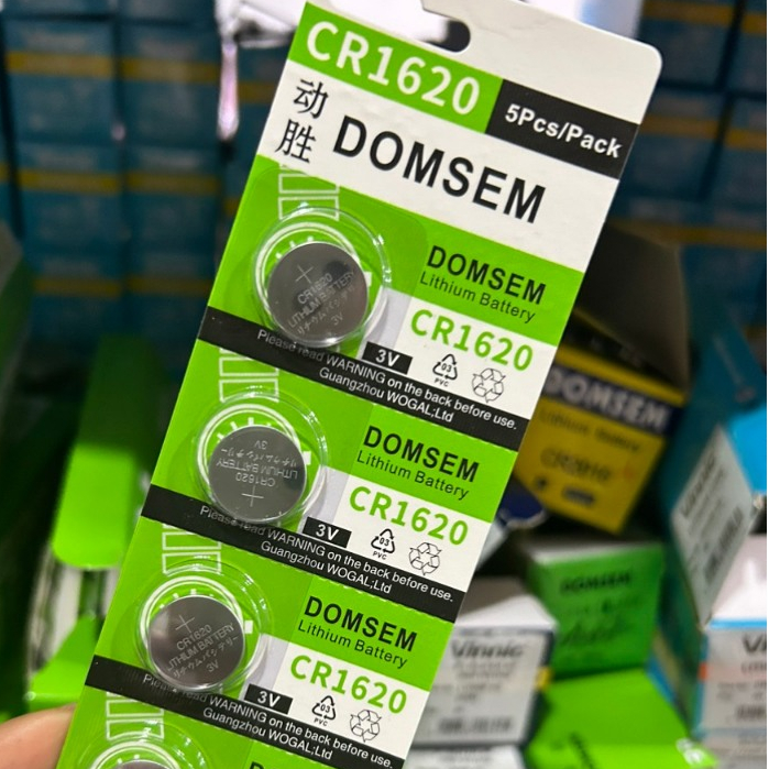 Vỉ 5 Viên Pin CR1620 1620 DOMSEM | Shopee Việt Nam