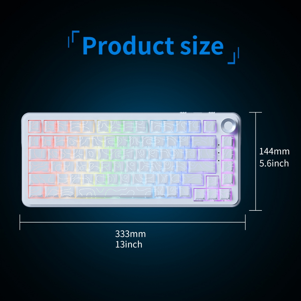 Bàn phím cơ gaming HE Rapid Trigger AJAZZ AK820 MAX - Magnetic Switch - Plate FR4 - Type C - Led RGB - Web Driver | BigBuy360 - bigbuy360.vn