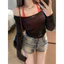 Set Hai Mảnh Cotton Xuyên Thấu Mỏng Mát Dáng Dài Kèm Áo 2 Dây Trong Mặc Mát Mùa Hè Đi Biển Không Nóng