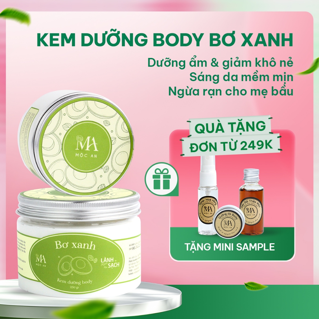 Ảnh Kem Dưỡng Body Mộc An Chiết Xuất Bơ Xanh Cấp Ẩm, Dưỡng Da Sáng Mịn 250g 1