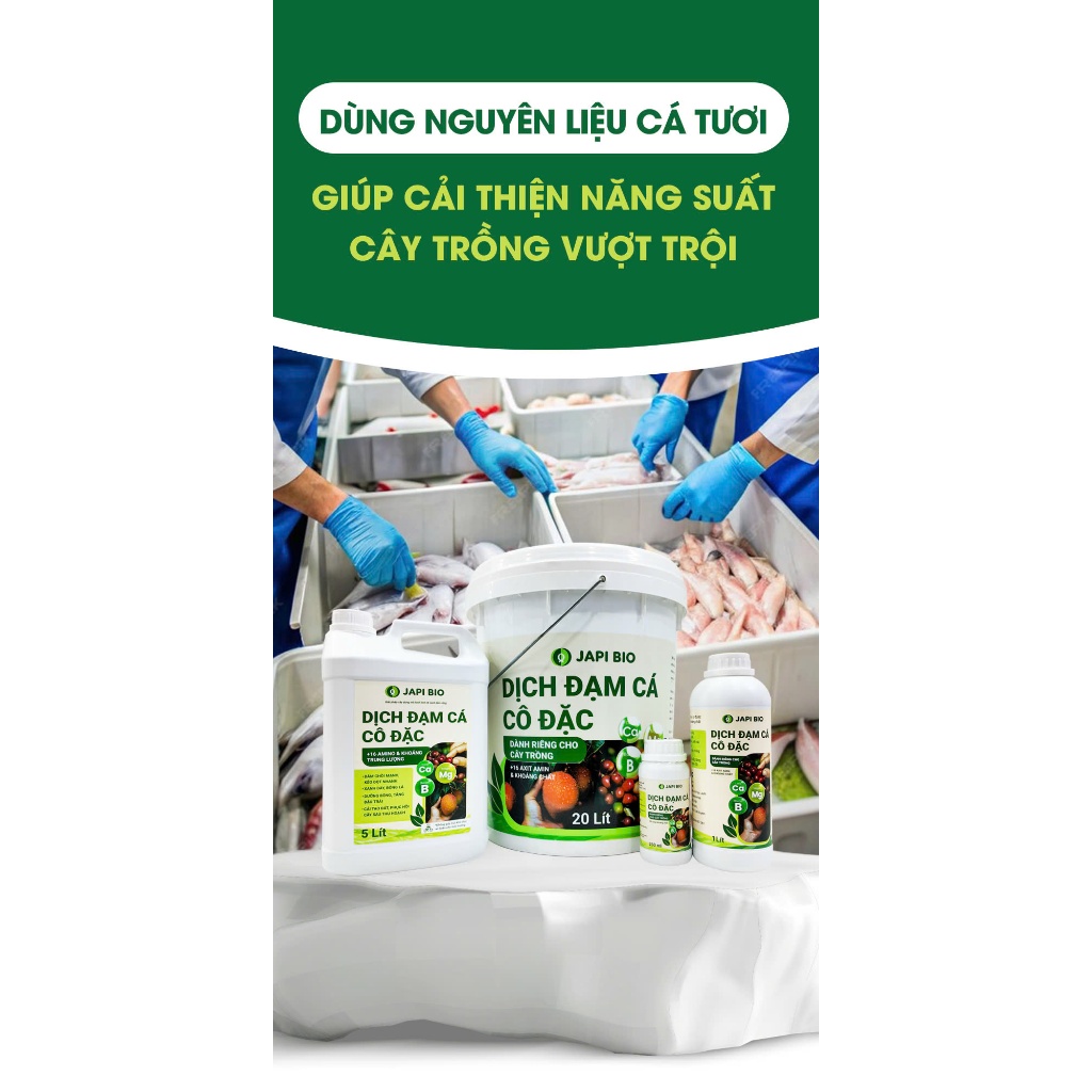 Thùng 18 chai đạm cá hữu cơ JapiBio 1L – Kích rễ – Nuôi chồi – Dưỡng hoa – Tăng tỷ lệ đậu trái
