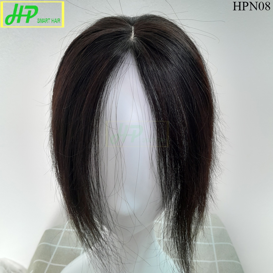Ảnh Tóc giả nữ siêu da đầu phủ hói, phủ bạc HP SMART HAIR mã HPN08, làm từ tóc thật 1