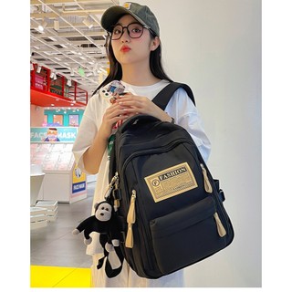 Balo cỡ to đeo vai chống gù lưng xinh xắn gắn thú bông dễ thương đi học đi chơi đựng hành lý nam nữ đều dùng được