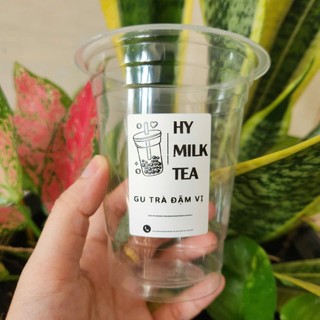 ROTI | 50 Tem nhựa dán ly trà sữa, tem cafe không thấm nước 100%, có sẵn keo, kích thước 5x3,5cm