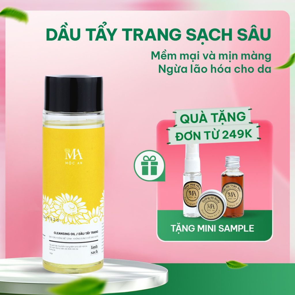 Ảnh Dầu Tẩy Trang Hướng Dương Mộc An Cleasing Oil Làm Sạch Sâu, Giảm Tốc Độ Lão Hóa 100ml 1