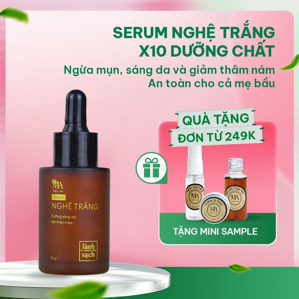 Ảnh Serum Dưỡng Da Mộc An Nghệ Trắng Cấp Ẩm Sâu, Giảm Mụn Mờ Thâm Nám Chăm Sóc Làn Da Trắng Mịn 30g 1