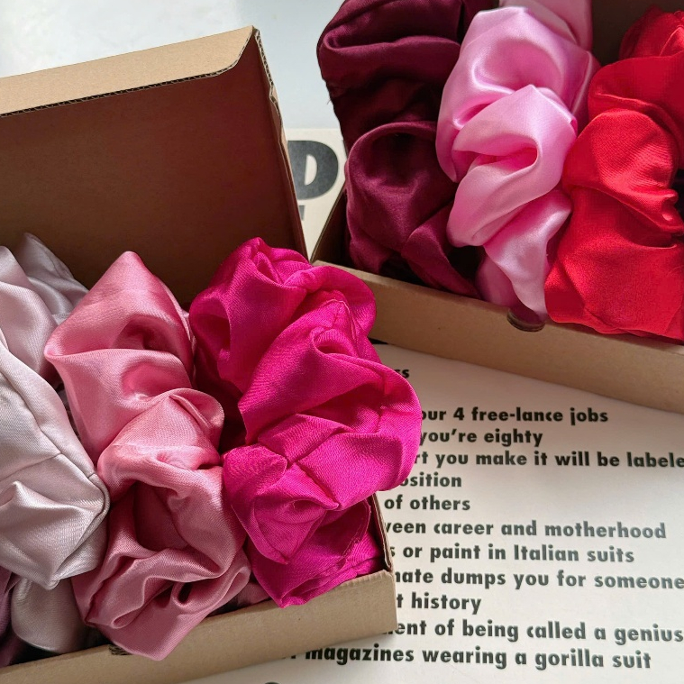 Dây Cột Tóc Scrunchies Vải Lụa Xinh Xắn - Phong Cách Tiểu Thư Hàn Quốc - Nhà Shy Home Decor