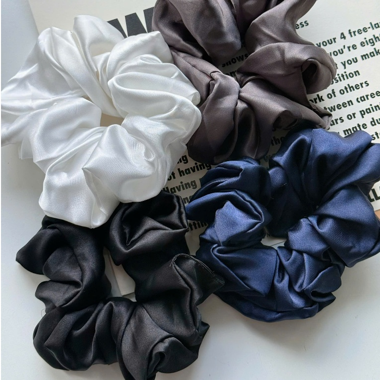 Dây Cột Tóc Scrunchies Vải Lụa Xinh Xắn - Phong Cách Tiểu Thư Hàn Quốc - Nhà Shy Home Decor