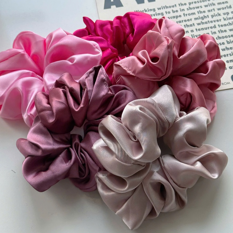 Dây Cột Tóc Scrunchies Vải Lụa Xinh Xắn - Phong Cách Tiểu Thư Hàn Quốc - Nhà Shy Home Decor