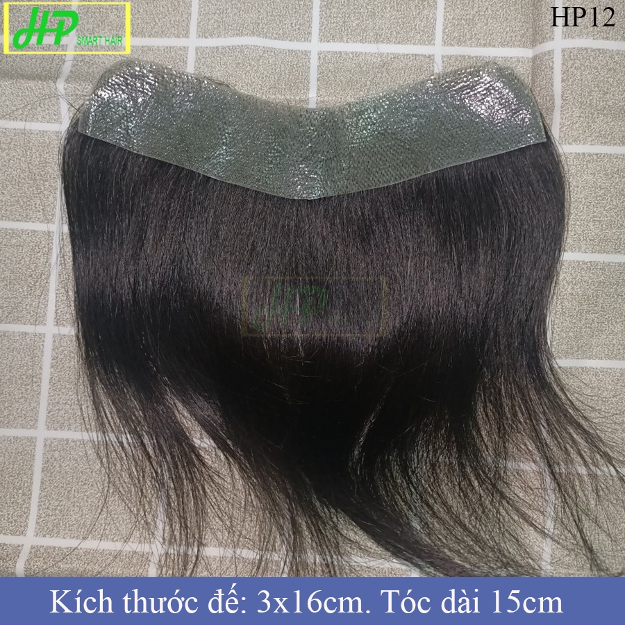 Ảnh Tóc giả mái siêu da đầu che trán cao, hói trán HP SMART HAIR mã HP12, làm từ tóc thật 3