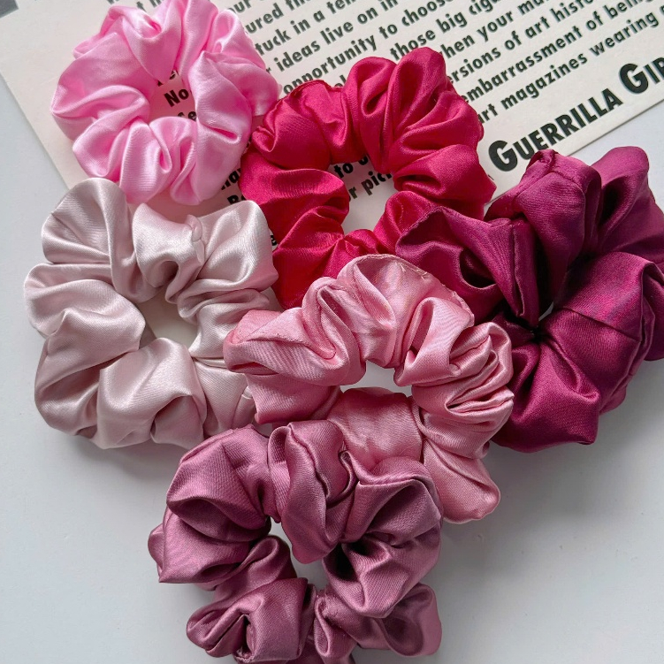 Dây Cột Tóc Scrunchies Vải Lụa Xinh Xắn - Phong Cách Tiểu Thư Hàn Quốc - Nhà Shy Home Decor