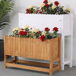 Kệ Để Chậu Cây Ngoài Trời Gỗ Thông Nhập Khẩu, Kệ Gỗ Để Cây Cảnh Decor Ban Công Sân Vườn Làm vách Ngăn Vườn Tường