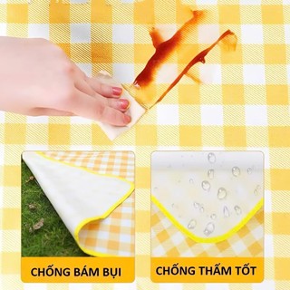 Thảm picnic chống thấm gấp gọn 140x190cm | Thảm dã ngoại đi biển cắm trại du lịch trải sàn tiện lợi