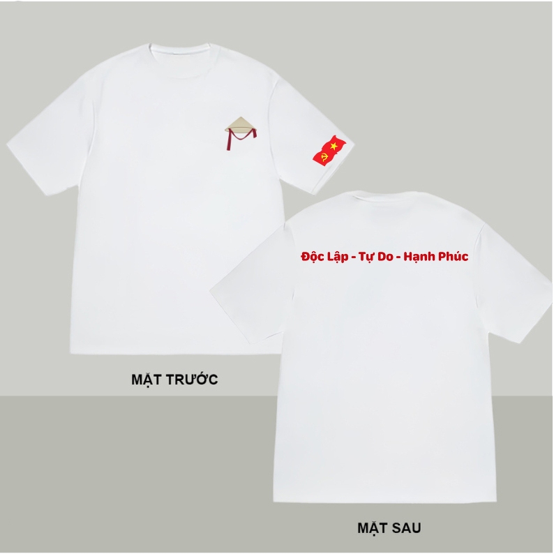 Áo thun in nam chất liệu cotton cực đẹp áo thun ngắn tay in hình độc lập tự do hạnh phúc TA202