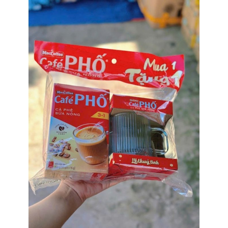 COMBO 3 Sét Cà Phê Phố Tặng Ly Thủy Tinh SIÊUHOT