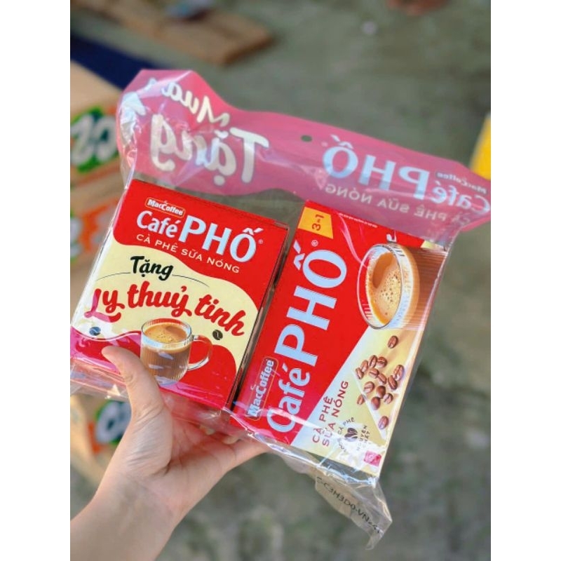 COMBO 3 Sét Cà Phê Phố Tặng Ly Thủy Tinh SIÊUHOT