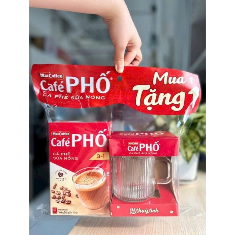 COMBO 3 Sét Cà Phê Phố Tặng Ly Thủy Tinh SIÊUHOT